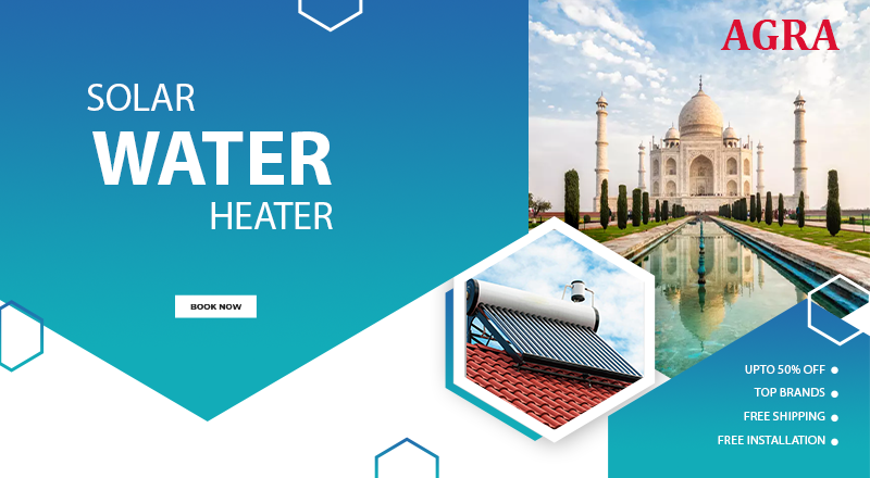 Solar water heater in Agra