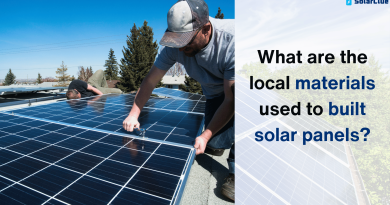 what are the local materials used to built solar panels