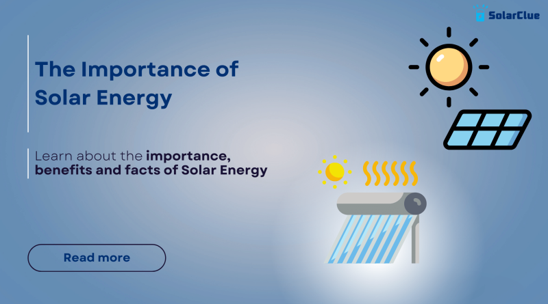 Importance of Solar Energy
