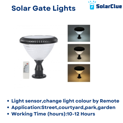 Solar gate lights