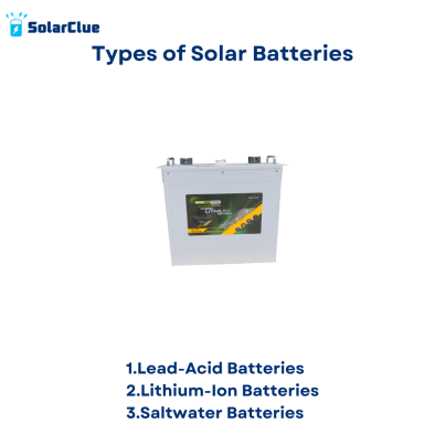 Types of Solar batteries