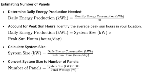 Estimating number of panels