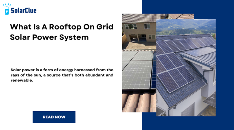 Rooftop On Grid Solar Power System