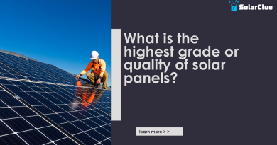 What is the highest grade or quality of solar panels