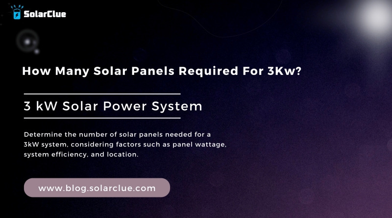 How many solar panels required for 3 kW