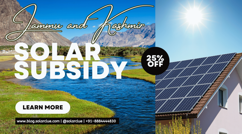 Solar Rooftop Subsidy in Jammu and Kashmir