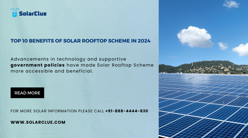 Top 10 Benefits of Solar Rooftop Scheme in 2024