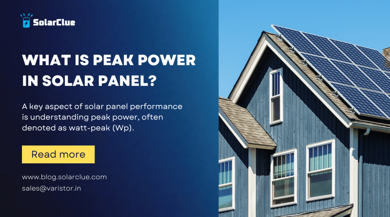 What is Peak Power in Solar Panel