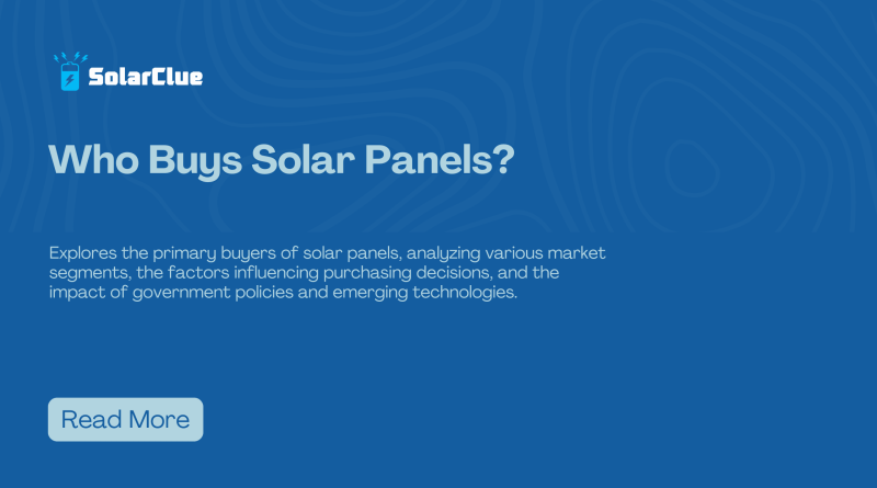 Who buys Solar Panels