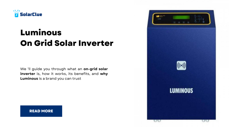 Luminous On Grid Solar Inverter