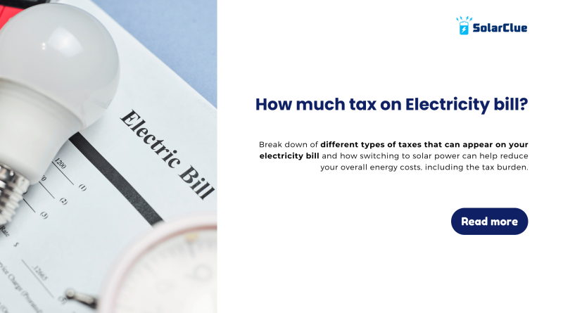 How much tax on electricity bill