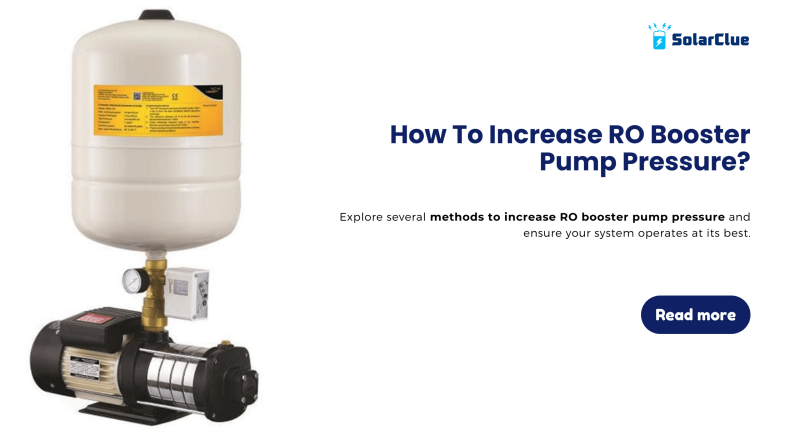 How To Increase RO Booster Pump Pressure?