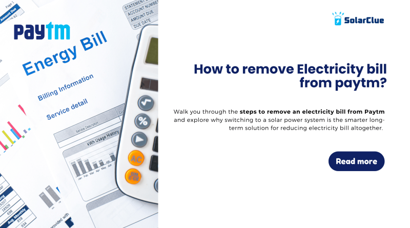 How to remove electricity bill from paytm