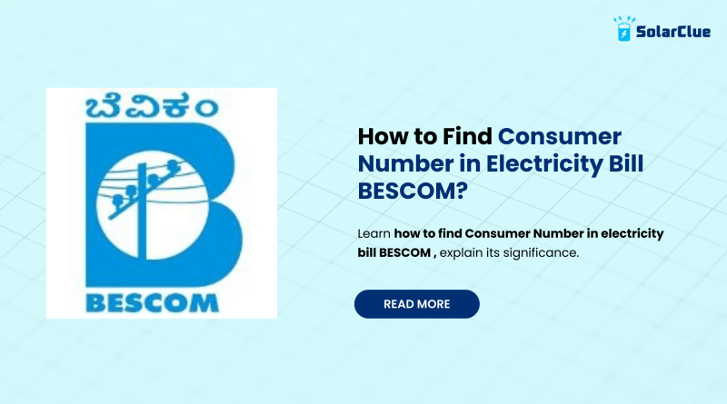 How to find consumer number in electricity bill bescom