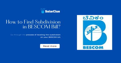 How to Find Subdivision in BESCOM Bill?