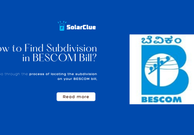 How to Find Subdivision in BESCOM Bill?