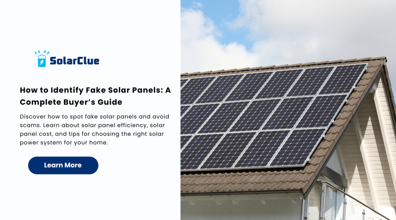 How to Identify Fake Solar Panels A Complete Buyer’s Guide