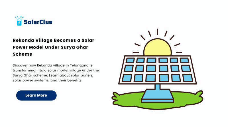 Rekonda Village Becomes a Solar Power Model Under Surya Ghar Scheme