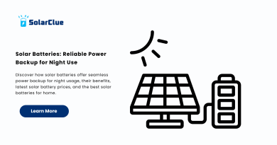 Solar Batteries Reliable Power Backup for Night Use
