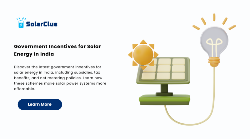 Government Incentives for Solar Energy in India