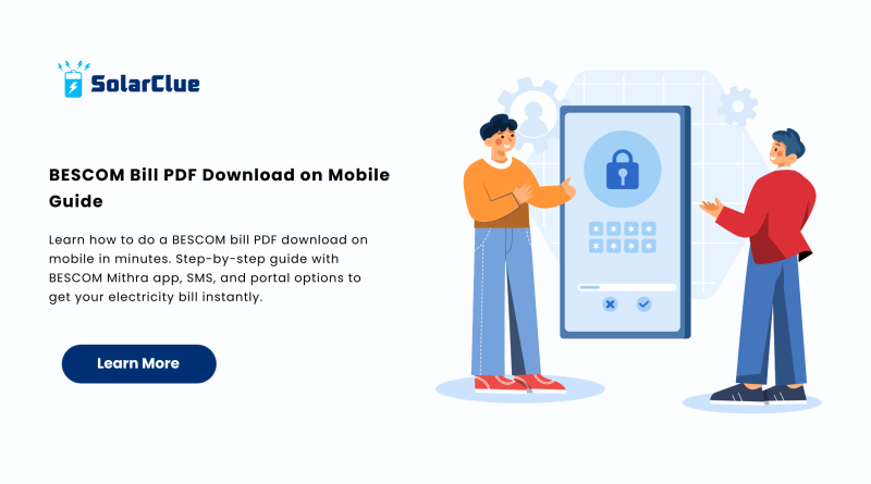 BESCOM Bill PDF Download on Mobile Guide