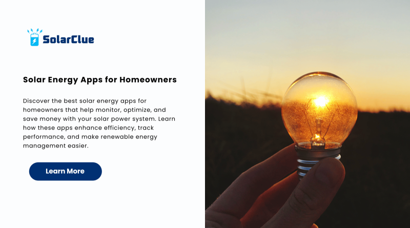 Solar Energy Apps for Homeowners