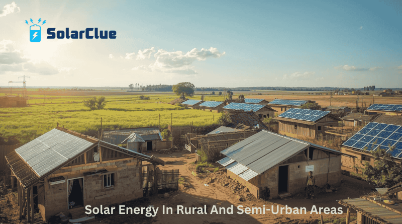 Rural Area With Solar Panels